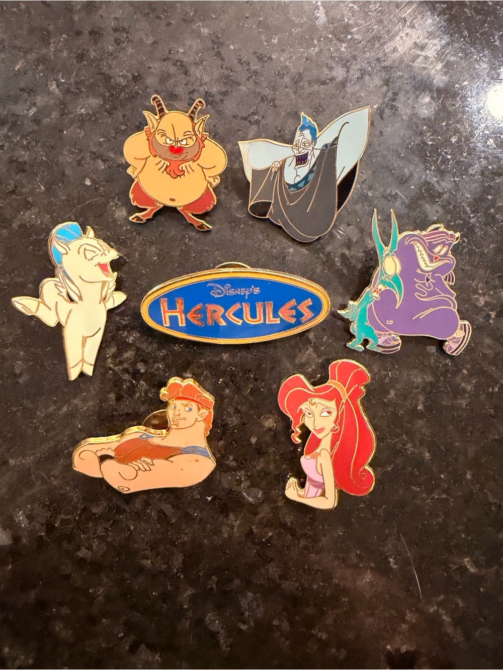 Disney Hercules 1997 World Premiere Complete 7 Pin Set